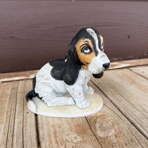 Homco Basset Hound Puppy Figurine 5"‎ Masterpiece Porcelain 1983 Vintage Dog